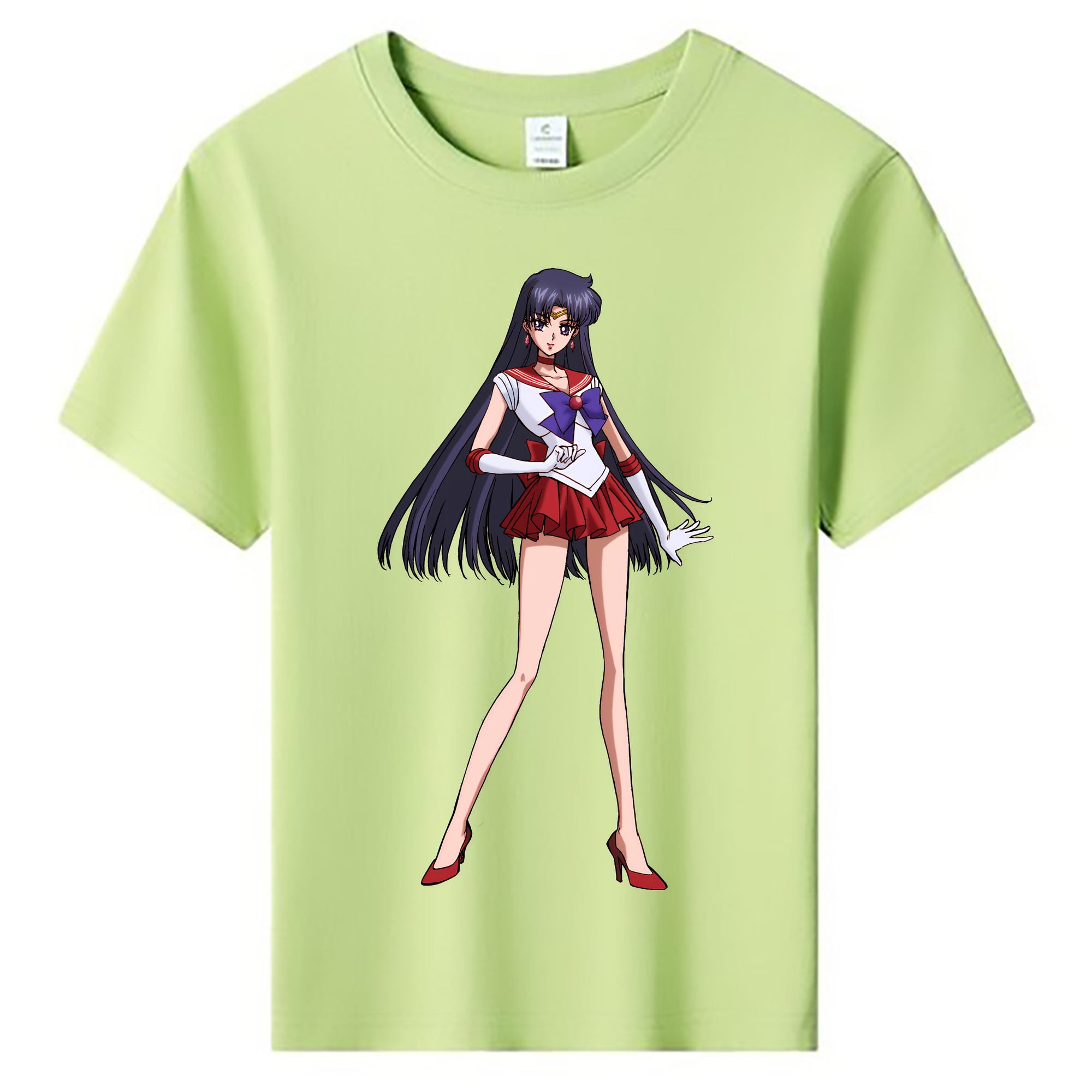 （画像用） 美少女戦士セーラームーン 火野レイ ひの レイ Sailor Moon Hino Rei （セーラーマーズ,Sailor Mars） 綿100％キッズTシャツ（フロントプリント）